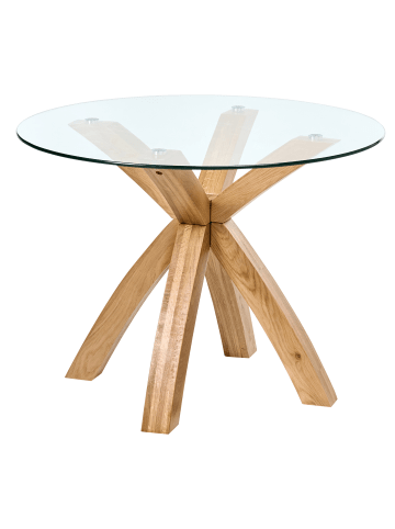 Beliani Esszimmertisch YAPP in Braun - (W) 100 x (H) 75 x (L) 100 cm