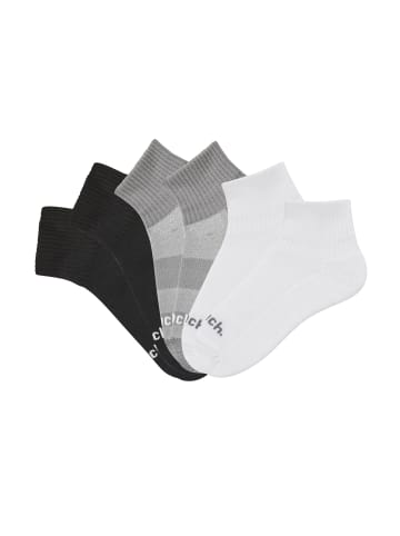Bench Kurzsocken in 2x weiß, 2x schwarz, 2x grau meliert