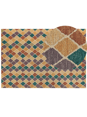 Beliani Kurzflor KESKIN in Bunt - (W) 160 x (H) 0.12 x (L) 230 cm