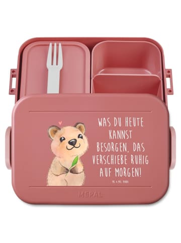 Mr. & Mrs. Panda MEPAL Bentobox Quokka Happy Motiv mit Spruch in Rot Pastell