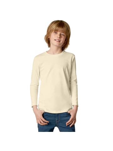 tectake Einfarbiges Langarm-Shirt für Kinder, beige