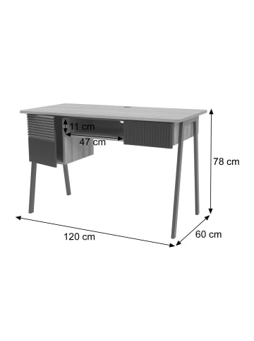 MCW Schreibtisch O40 78x120x60cm, Natur