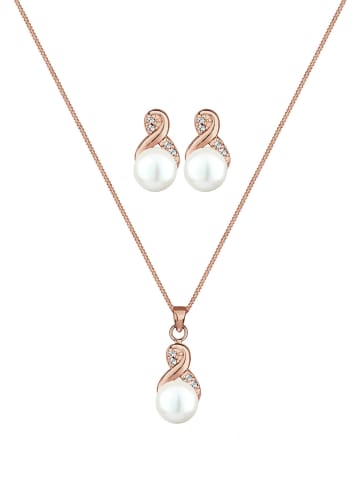 Elli Schmuckset 925 Sterling Silber Infinity in Rosegold