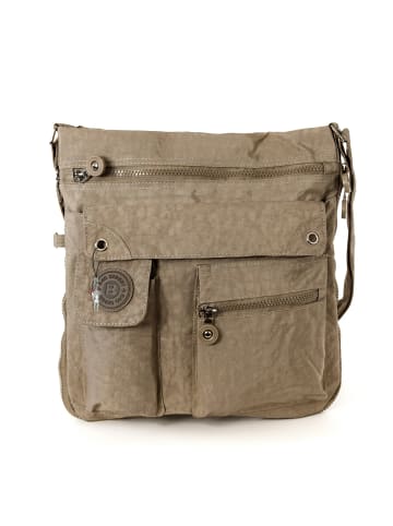 Bag Street Umhängetasche Nylon stone (grau, braun) ca. 31cm