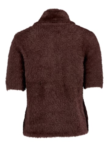 Zero  Strickpullover kurzarm in Chocolate Plum