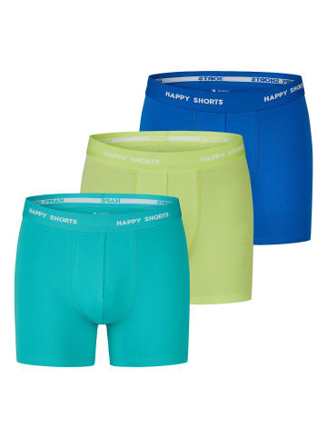 Happy Shorts Retro Boxer Neon in neon green/blue/lime