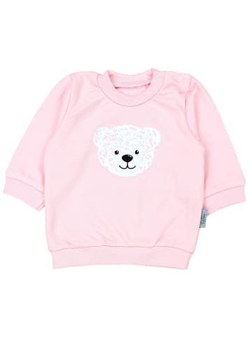 TupTam Baby Mädchen Langarmshirt Babyhose Outfit 2teilig in rosa/weiß