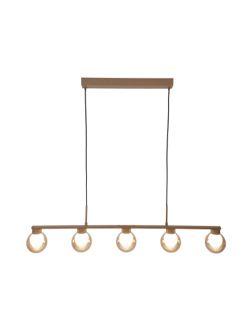 näve Pendelleuchte "DONIKA" in braun - (L)116 cm x (B)12 cm x (H)150 cm