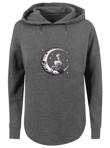 F4NT4STIC Oversized Hoodie Gothic Valentinstag Skelett Mond in charcoal