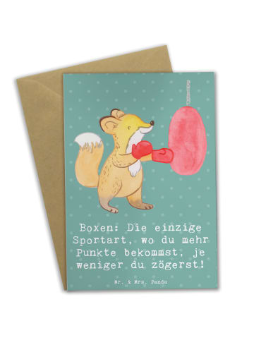 Mr. & Mrs. Panda Grußkarte Boxen Schnell Entscheiden mit Spruch in Meeresbrise