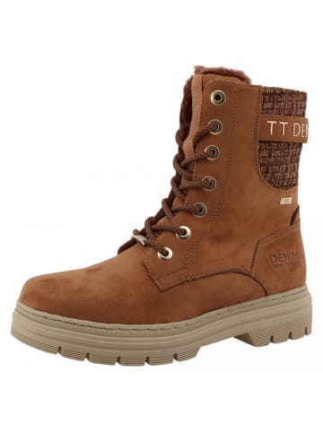Tom Tailor Schnürstiefel  in Braun