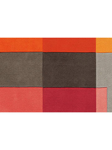 Arte Espina Teppich Sam 414 in taupe - rot - rechteckig