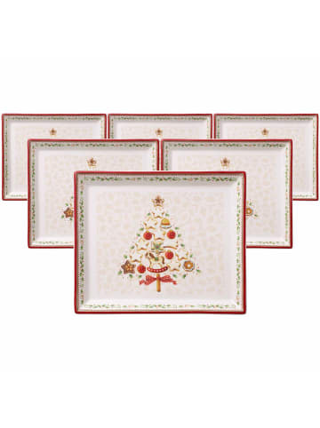 Villeroy & Boch 6er Set Gebäckplatten Winter Bakery Delight 27 x 23 cm bunt in bunt