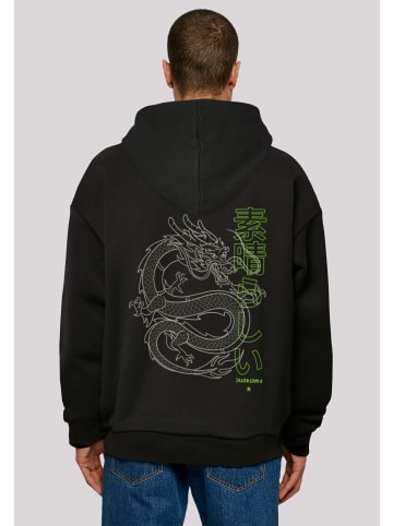 F4NT4STIC Ultra Heavy Hoodie Drache Japan in schwarz