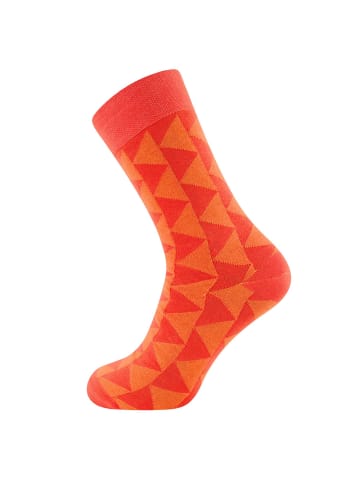 ewers Socken GOTS Rauten in rot-orange