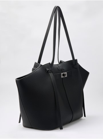 KOROSHI Umhängetasche Shopper Lederoptik in SCHWARZ