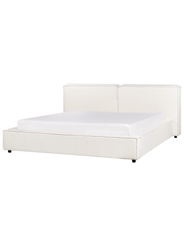 Beliani 2-tlg Doppelbett LINARDS in Weiß/Schwarz