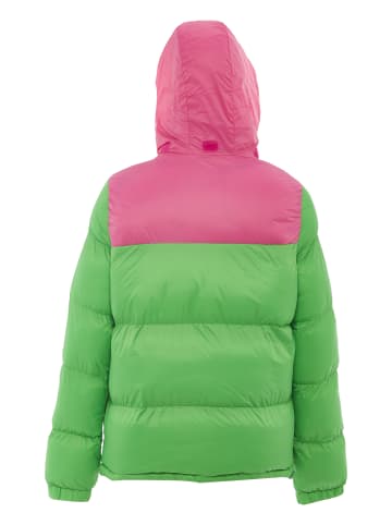 Libbi Wattierte Steppjacke in Saftiges Grün Rosa
