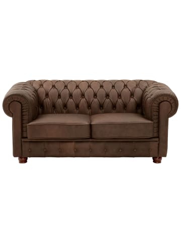 58 aufm Kessel SOFA 2-Sitzer Kalea Echtleder (Antikoptik) braun
