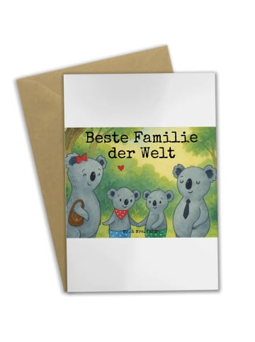 Mr. & Mrs. Panda Grußkarte Koala Familie zwei Design mit Spruch in Weiß