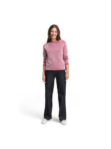 Tom Tailor Pullover in pink plaited knit