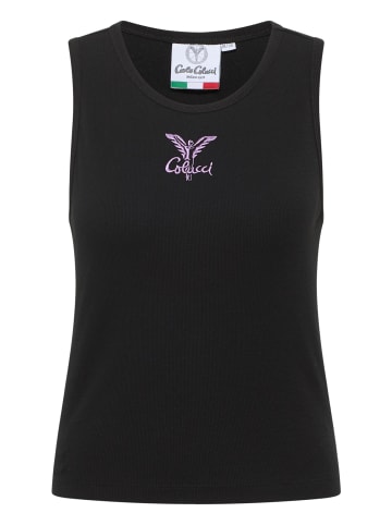 Carlo Colucci Ripptanktop Demo in Schwarz