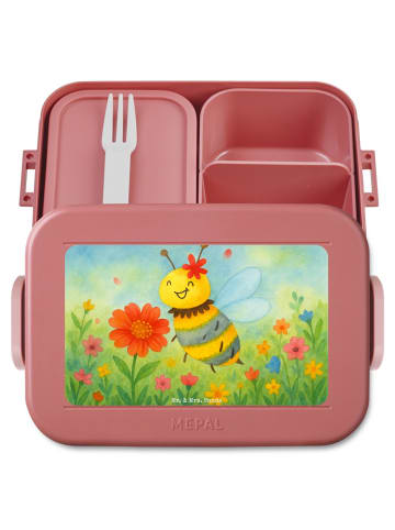 Mr. & Mrs. Panda MEPAL Bentobox Biene Blume Design ohne Spruch in Rot Pastell