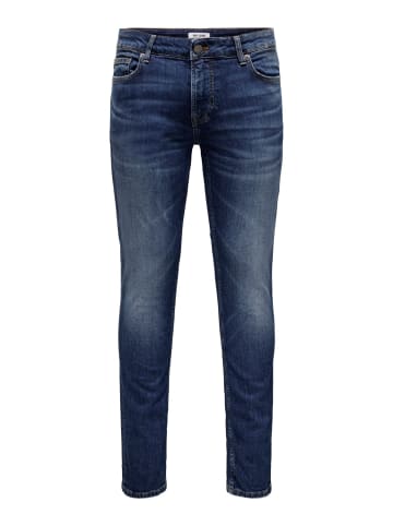 Only&Sons Slim Fit Jeans Basic Hose Denim Pants ONSLOOM Stoned Washed in Blau-4