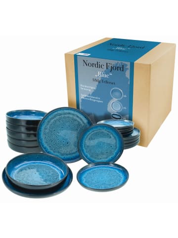 CreaTable 18 tlg. Set 21551 Nordic Fjord Teller Set in Blue