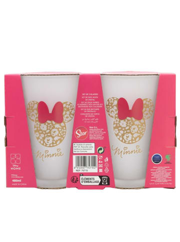 Disney Minnie Mouse Vintage Gläser Set 2-teilig 490ml Disney Trinkgläser