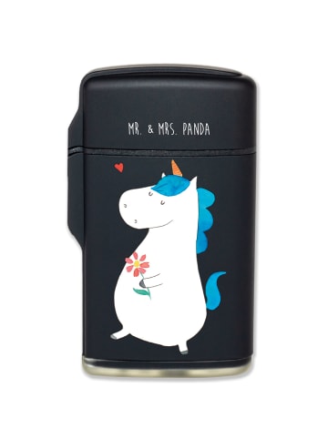 Mr. & Mrs. Panda Feuerzeug Einhorn Spaziergang ohne Spruch in Schwarz