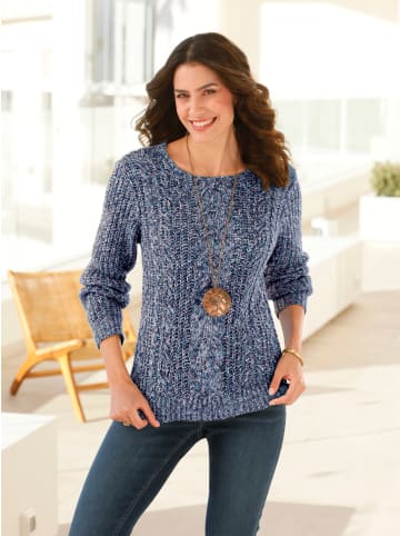 WITT WEIDEN Pullover in rauchblau-meliert