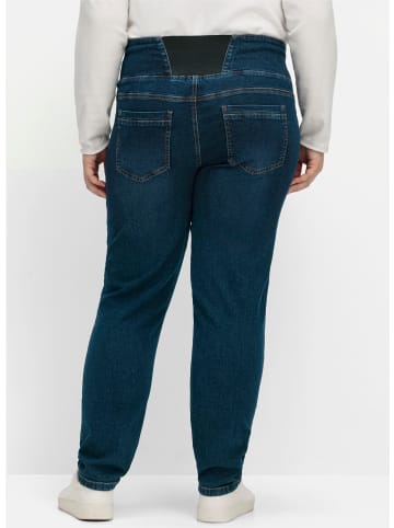 sheego Stretch-Jeans in dark blue denim