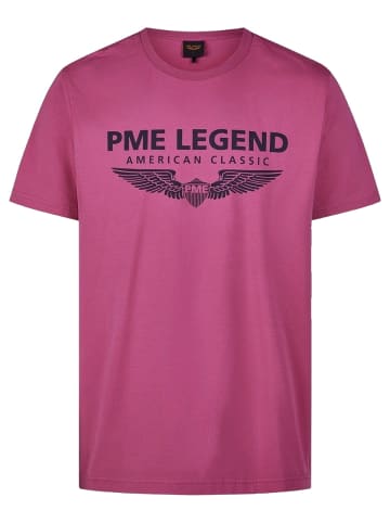 PME Legend T-Shirt R-NECK COTTON ELASTHAN LOGO in Rot