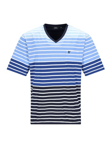 hajo Pyjama in Blau/Grau