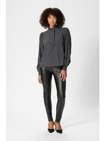 Kaffe Langarm-Bluse KAdorit Regular fit in Black Oyster