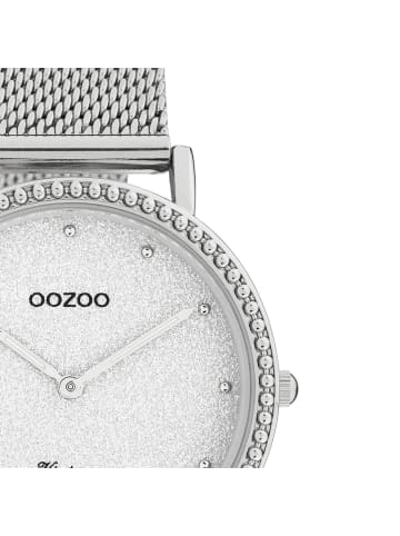 Oozoo Analog-Armbanduhr Oozoo Vintage Series silber mittel (ca. 34mm)