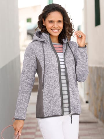 WITT WEIDEN Strickfleecejacke in anthrazit-meliert