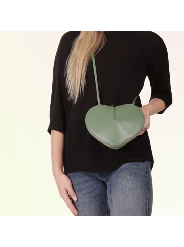 Toscanto Leder Umhängetasche Toscanto Tasche lindgrün ca. 22cm