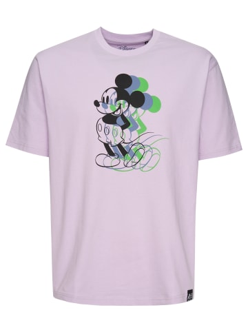 Re:Covered T-Shirt Disney 3 Tone Fade Mickey Mouse Relaxed in Purple