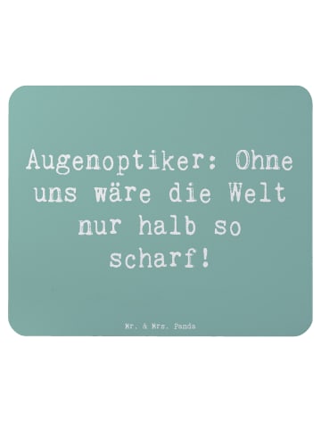 Mr. & Mrs. Panda Mauspad Spruch Augenoptiker Schärfe mit Spruch in Meeresbrise
