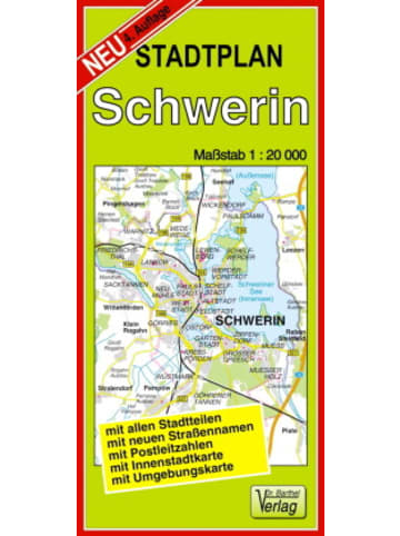 Barthel Landkarte/Globus - Doktor Barthel Stadtplan Schwerin