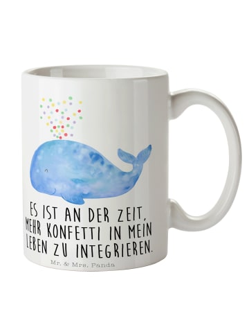 Mr. & Mrs. Panda Kaffeetasse Wal Konfetti mit Spruch in Weiß