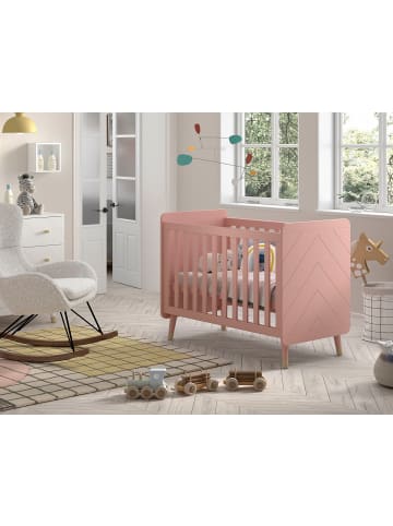 58 aufm Kessel BABYBETT Kamillah 124x96x68 aus MDF in Terra Rosa