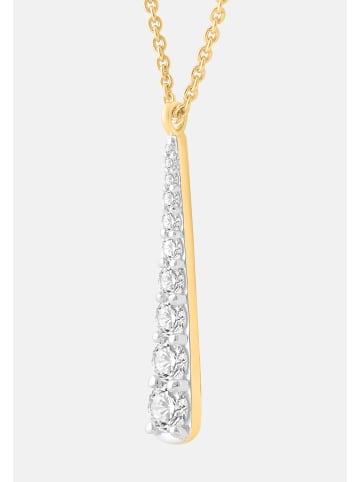 Ethische Diamanten Halskette aus 375 Gelbgold mit Lab Grown Diamant