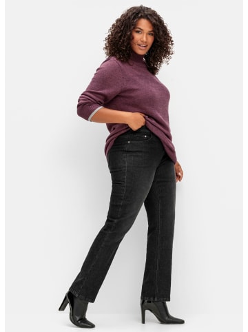 sheego Gerade Jeans in black denim