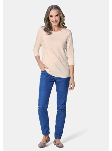 GOLDNER Kurzgröße:  Shirt Kombifreundliches Shirt mit ¾ Arm in cremeweiß