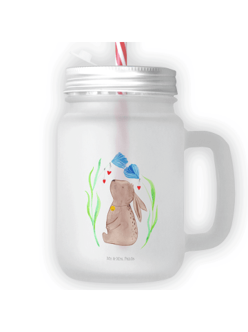 Mr. & Mrs. Panda Trinkbecher Hase Blume ohne Spruch in Transparent