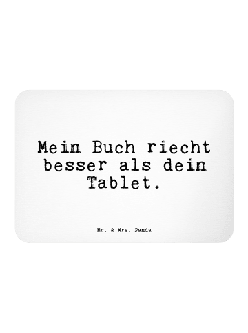 Mr. & Mrs. Panda Kühlschrankmagnet Mein Buch riecht besser... mi... in Weiß