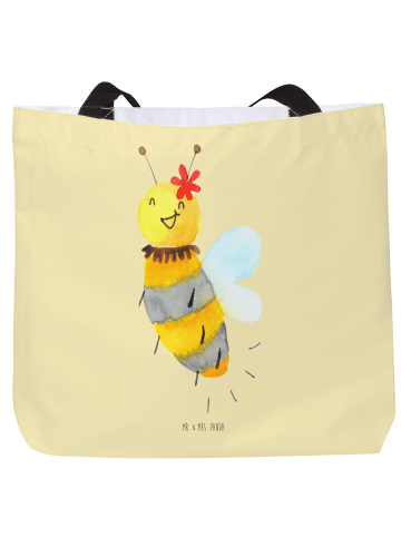 Mr. & Mrs. Panda Tasche Biene Blume ohne Spruch in Gelb Pastell
